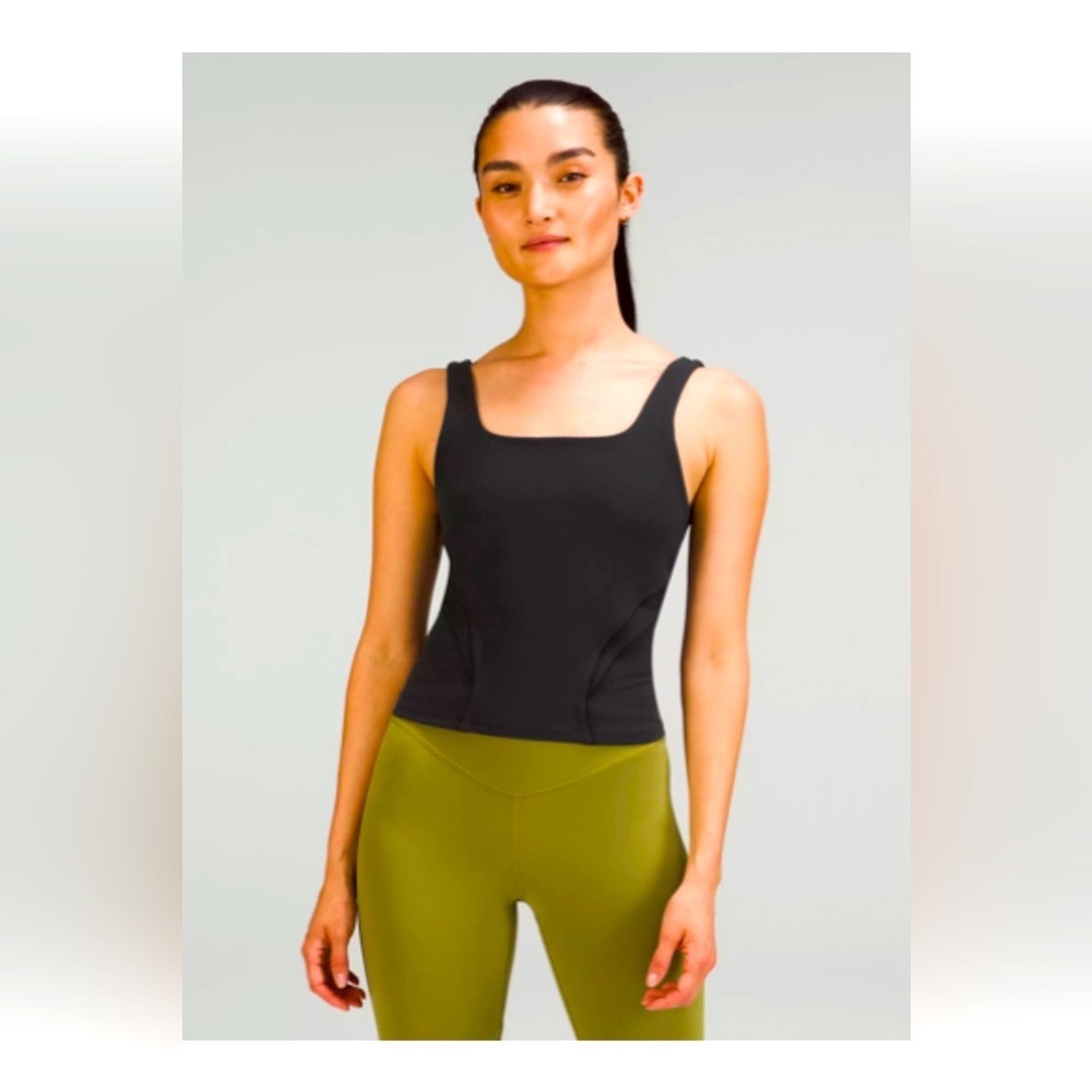 Lululemon Nulu and Mesh Back Shelf Bra Yoga Tank Top Size 10 Black